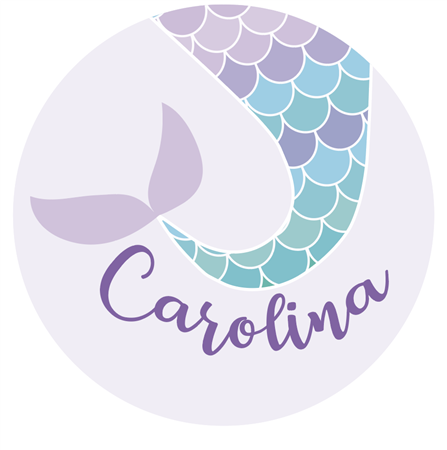 Tarjetitas redondas Sirena 20u Pers